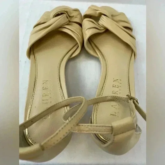 Ralph Lauren Cream color wedge sandals size 5B - Picture 11 of 11